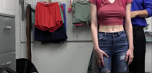  Shoplifter Tristan Summer suck the officers cock and takes it into her cunt